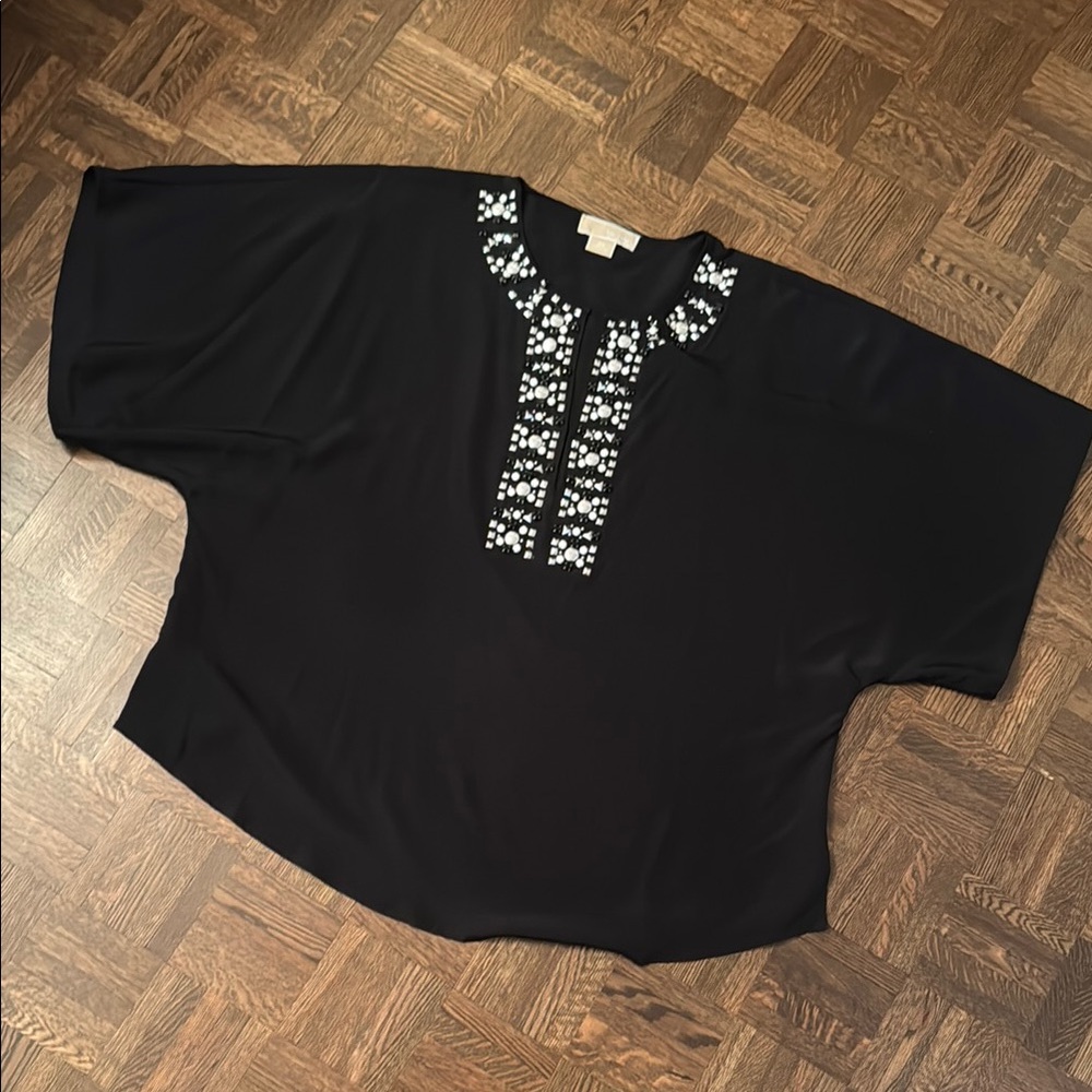 Michael Kors plus size 2x Embellished Black Women's Top